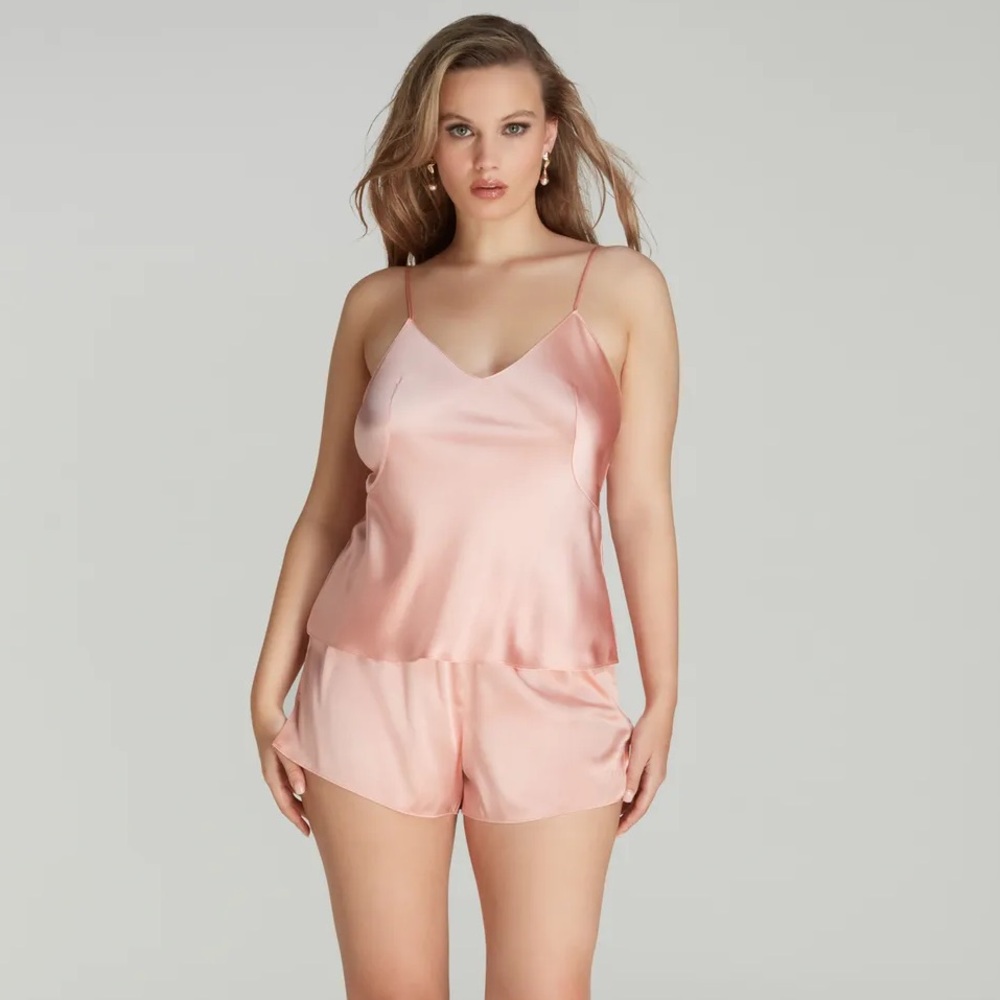 Agent Provocateur Arlette Silk Camisole Pajama Set, UK16/US12, Blush, Worn Once